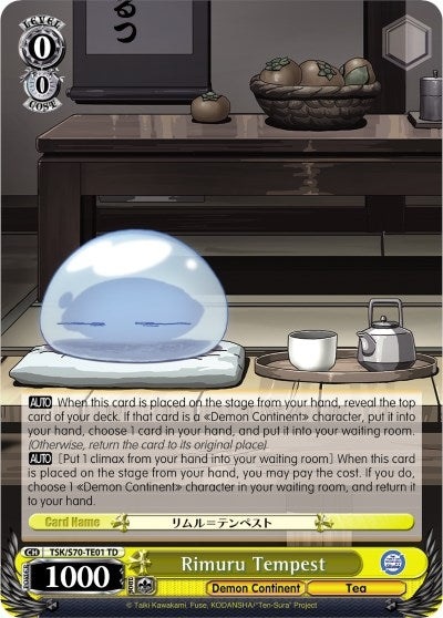 Image for Rimuru Tempest (That Time I Got Reincarnated as a Slime) (TSK/S70-TE01 TD) - Weiss Schwarz