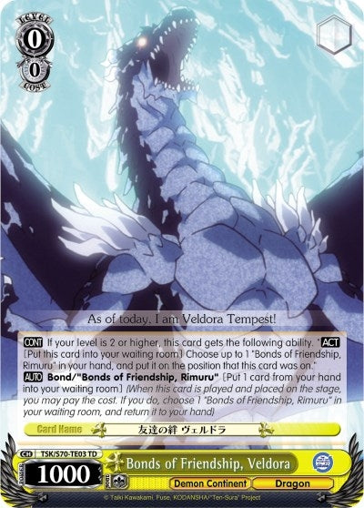 Image for Bonds of Friendship, Veldora (That Time I Got Reincarnated as a Slime) (TSK/S70-TE03 TD) - Weiss Schwarz