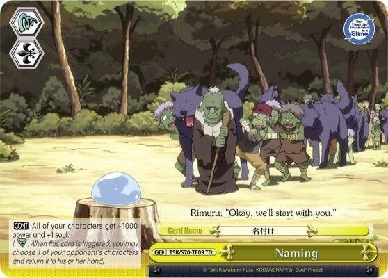 Image for Naming (That Time I Got Reincarnated as a Slime) (TSK/S70-TE09 TD) - Weiss Schwarz