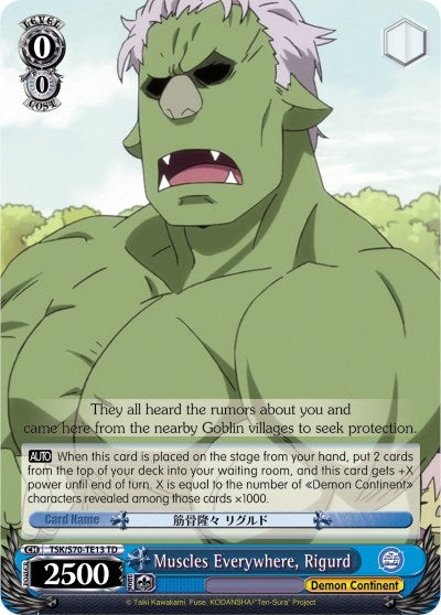 Image for Muscles Everywhere, Rigurd (That Time I Got Reincarnated as a Slime) (TSK/S70-TE13 TD) - Weiss Schwarz