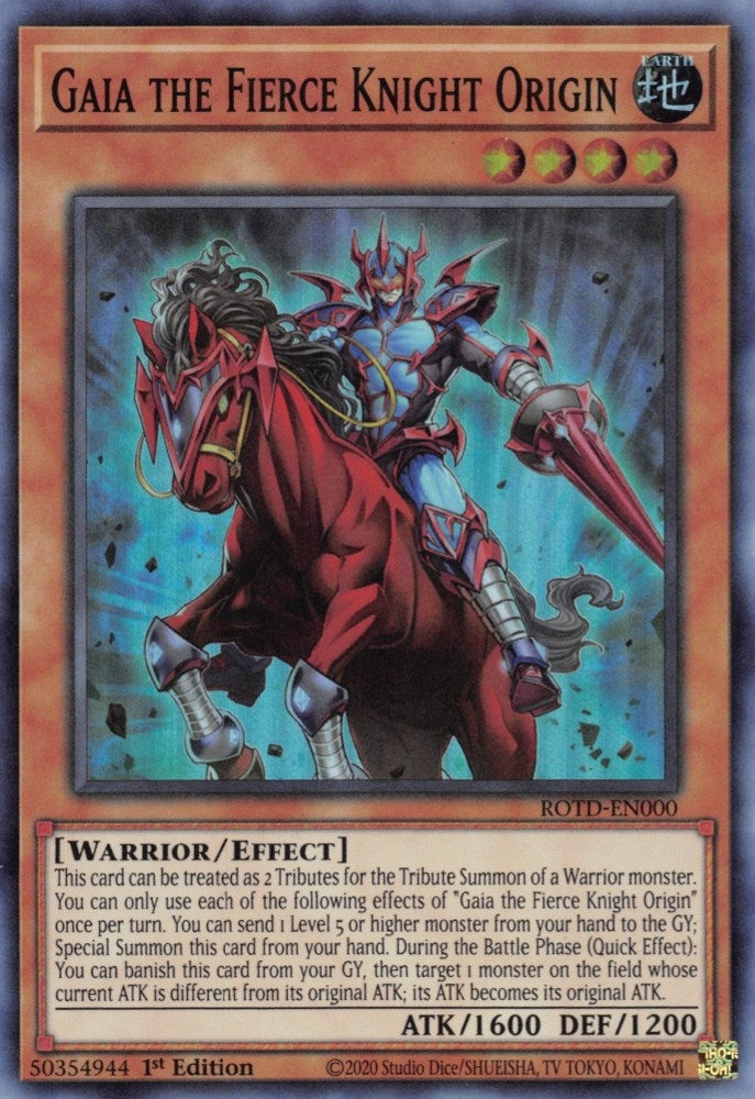 Image for Gaia the Fierce Knight Origin (Rise of the Duelist) (ROTD-EN000) - YuGiOh