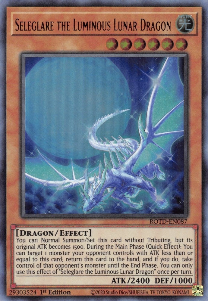 Image for Seleglare the Luminous Lunar Dragon (Rise of the Duelist) (ROTD-EN087) - YuGiOh