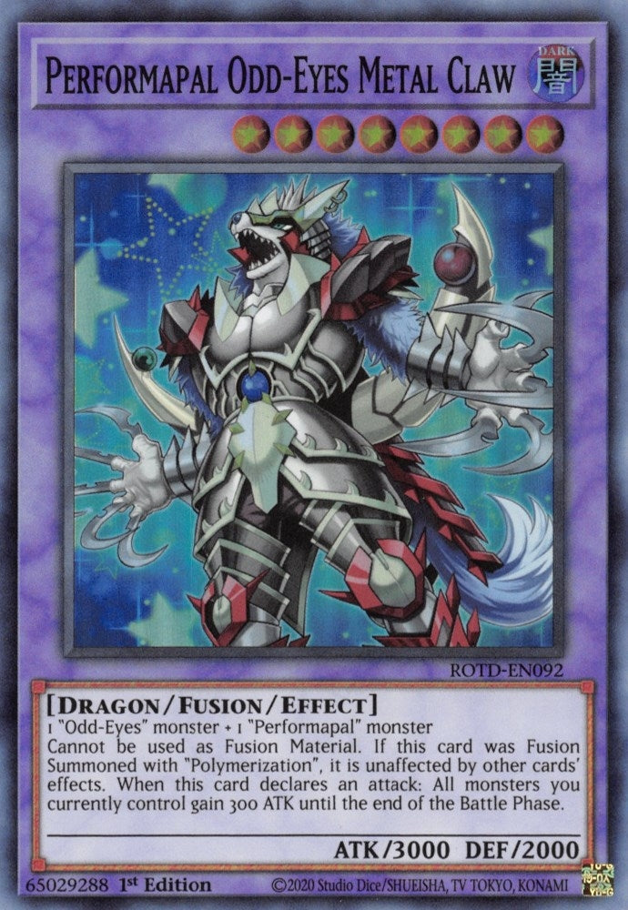 Image for Performapal Odd-Eyes Metal Claw (Rise of the Duelist) (ROTD-EN092) - YuGiOh