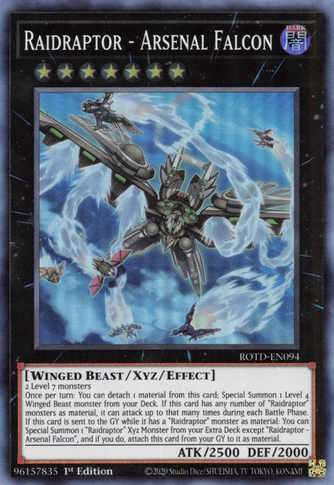 Image for Raidraptor - Arsenal Falcon (Rise of the Duelist) (ROTD-EN094) - YuGiOh