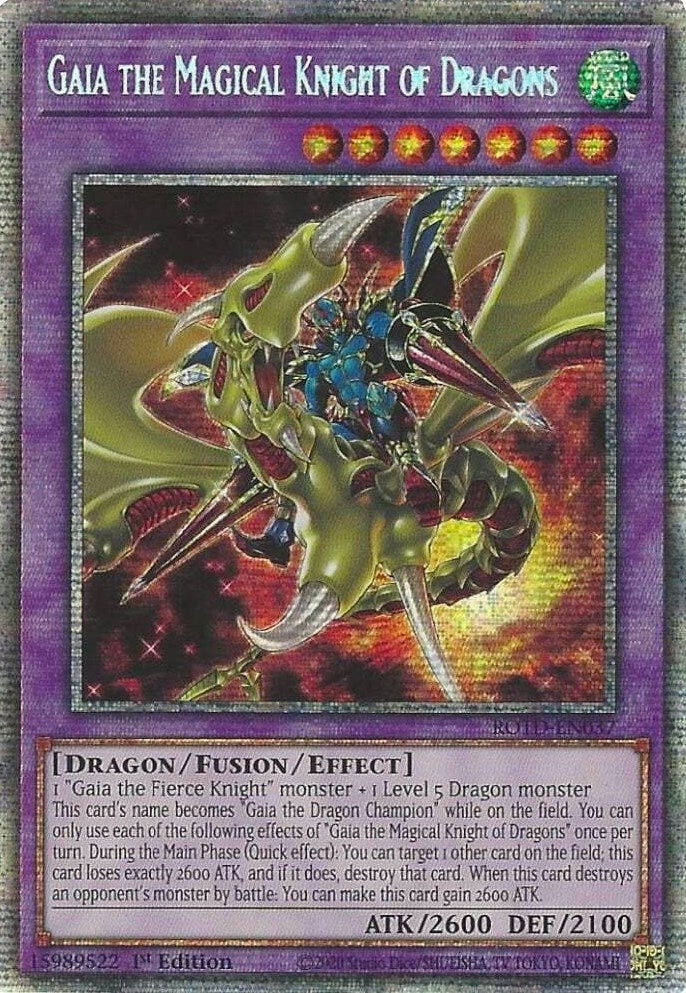 Image for Gaia the Magical Knight of Dragons (Starlight Rare) (Rise of the Duelist) (ROTD-EN037) - YuGiOh
