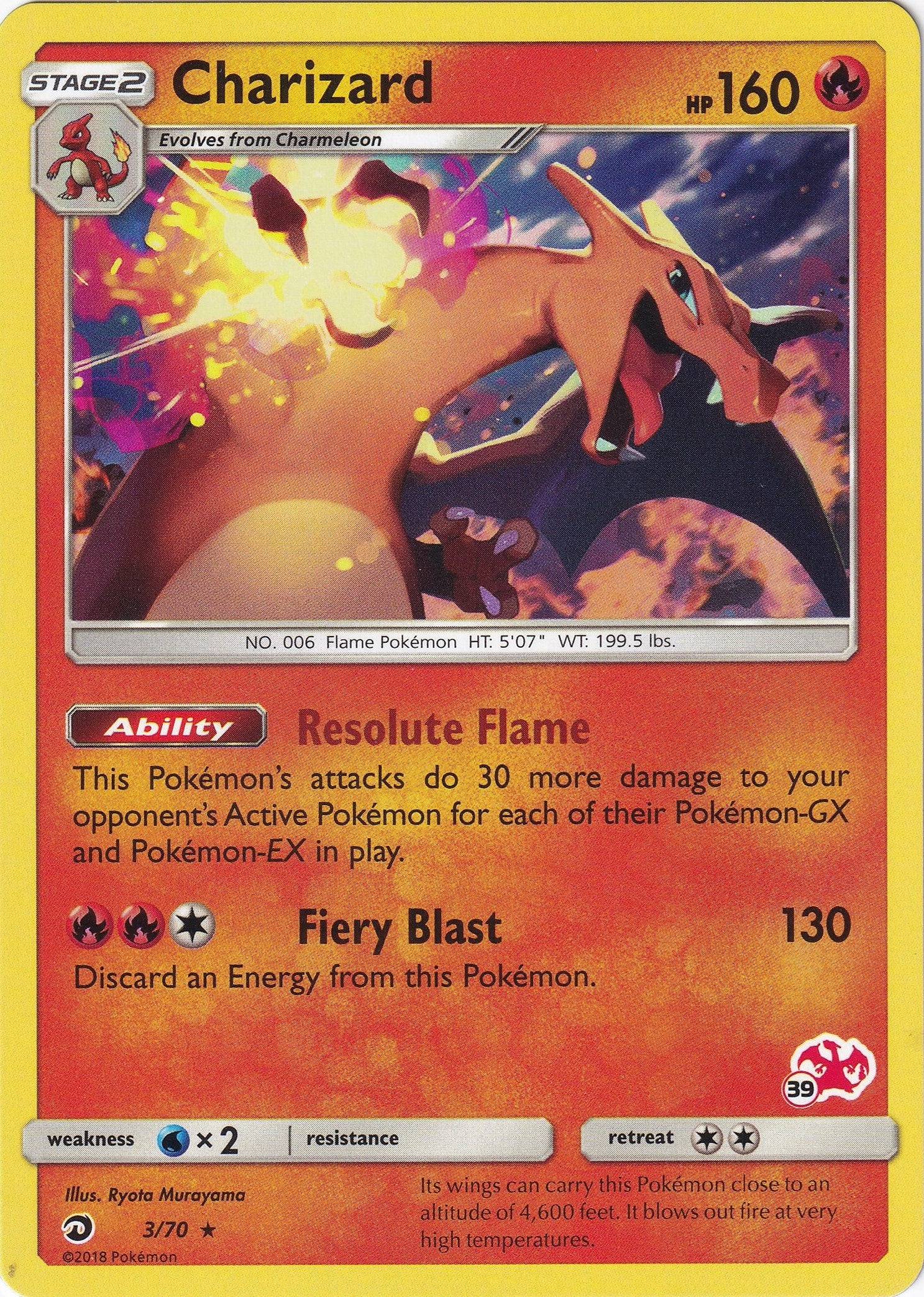 Image for Charizard - 3/70 (#39 Charizard Stamped) (Battle Academy) (003/070) - Pokemon