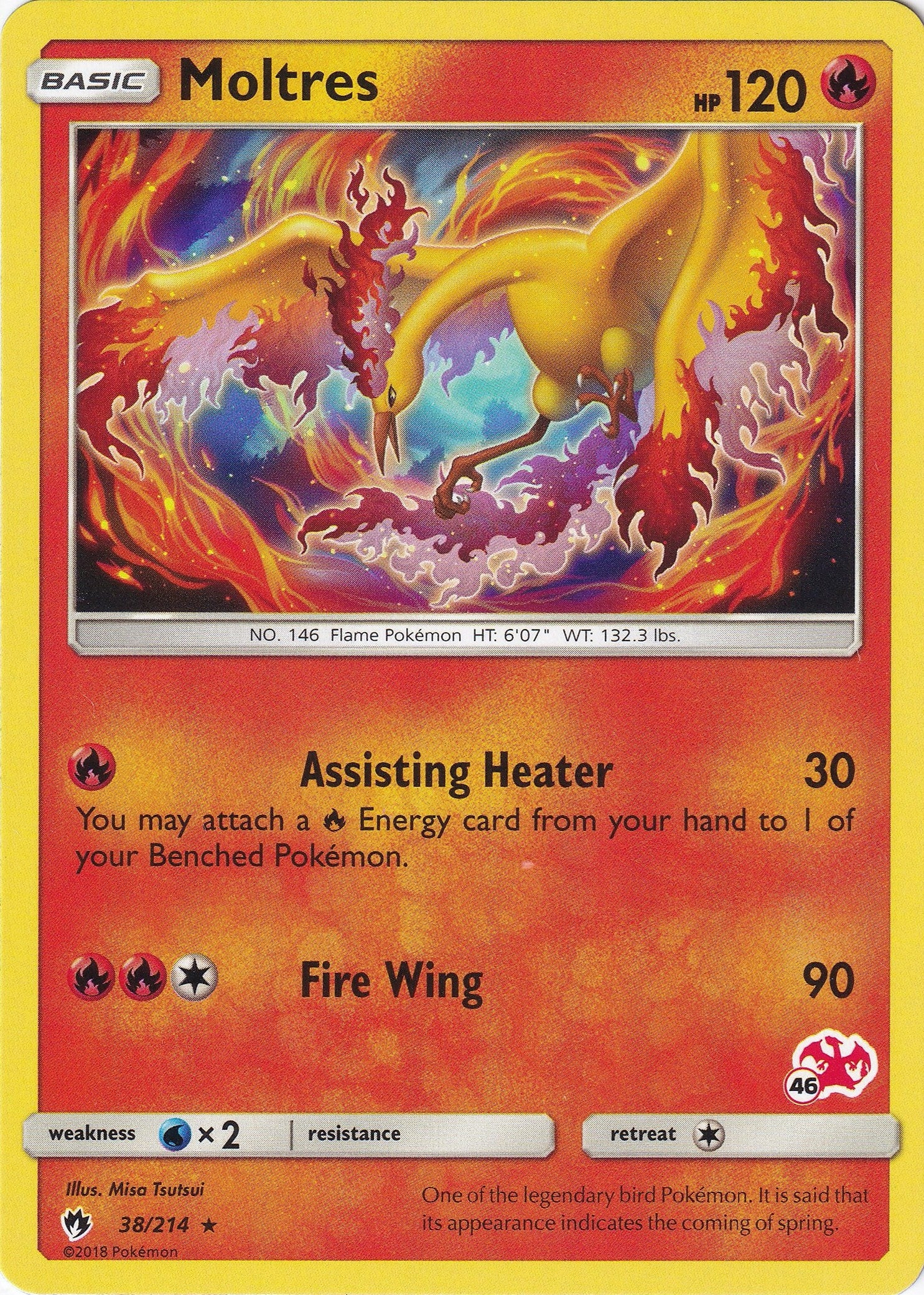 Image for Moltres - 38/214 (#46 Charizard Stamped) (Battle Academy) (038/214) - Pokemon
