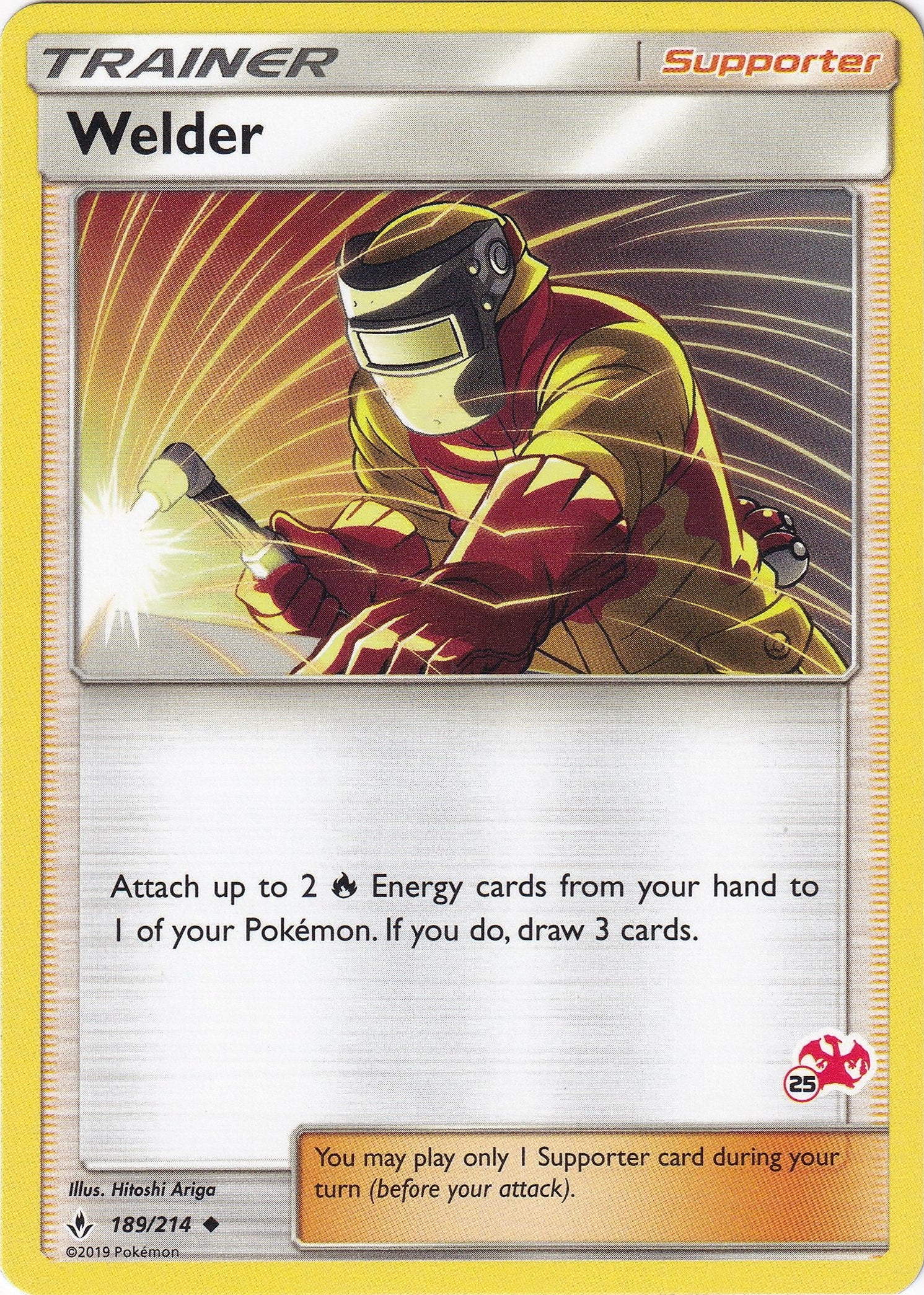 Image for Welder - 189/214 (#25 Charizard Stamped) (Battle Academy) (189/214) - Pokemon