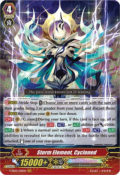 Image for Storm Element, Cycloned (V-SS05: Premium Collection 2020) (V-SS05/001EN) - Cardfight Vanguard