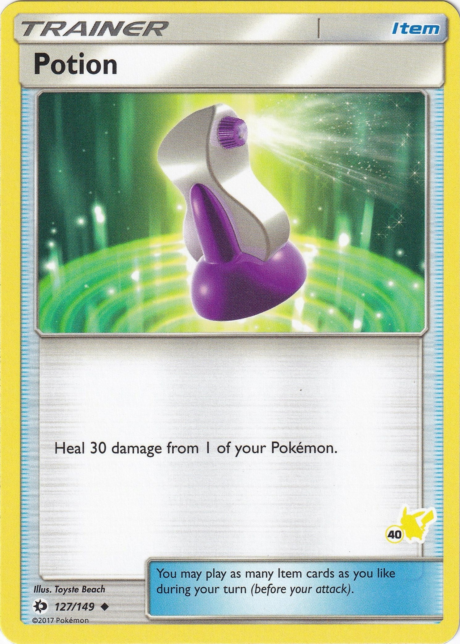 Image for Potion - 127/149 (#40 Pikachu Stamped) (Battle Academy) (127/149) - Pokemon