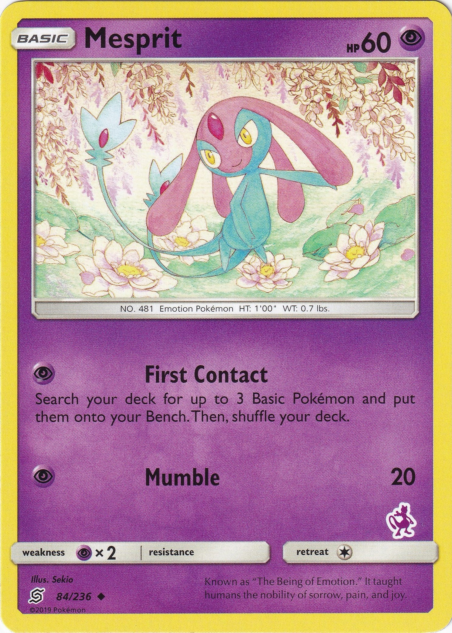 Image for Mesprit - 84/236 (Mewtwo Stamped) (Battle Academy) (084/236) - Pokemon