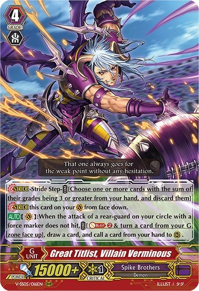 Image for Great Titlist, Villain Verminous (V-SS05: Premium Collection 2020) (V-SS05/016EN) - Cardfight Vanguard