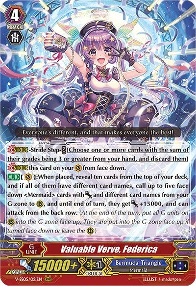 Image for Valuable Verve, Federica (V-SS05: Premium Collection 2020) (V-SS05/021EN) - Cardfight Vanguard