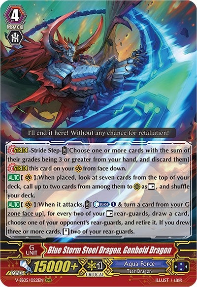 Image for Blue Storm Steel Dragon, Genbold Dragon (V-SS05: Premium Collection 2020) (V-SS05/022EN) - Cardfight Vanguard