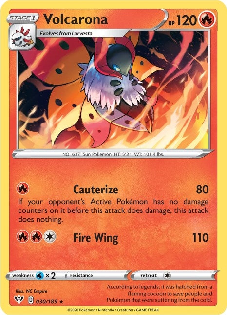 Image for Volcarona (SWSH03: Darkness Ablaze) (030/189) - Pokemon