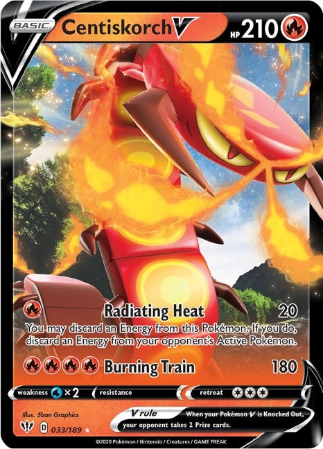 Image for Centiskorch V (SWSH03: Darkness Ablaze) (033/189) - Pokemon