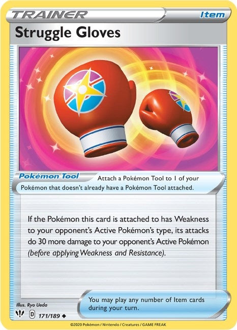 Image for Struggle Gloves (SWSH03: Darkness Ablaze) (171/189) - Pokemon