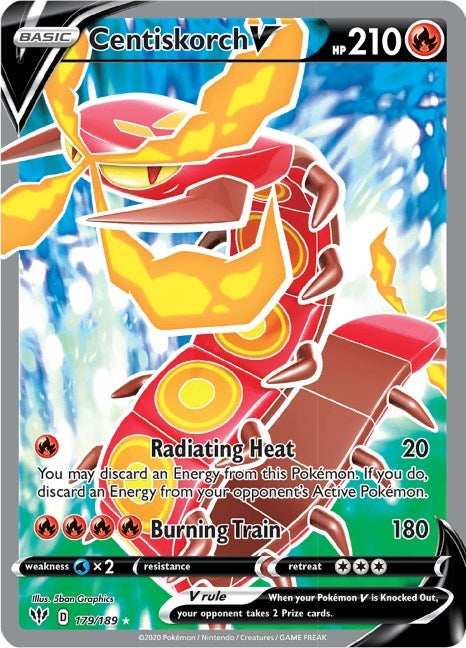 Image for Centiskorch V (Full Art) (SWSH03: Darkness Ablaze) (179/189) - Pokemon