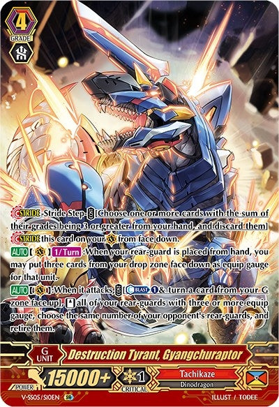 Image for Destruction Tyrant, Gyangchuraptor (SR) (V-SS05: Premium Collection 2020) (V-SS05/S10EN) - Cardfight Vanguard
