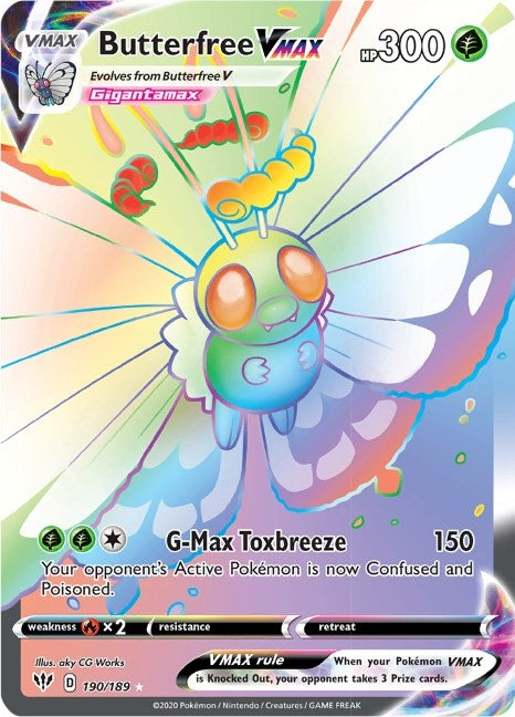Image for Butterfree VMAX (Secret) (SWSH03: Darkness Ablaze) (190/189) - Pokemon