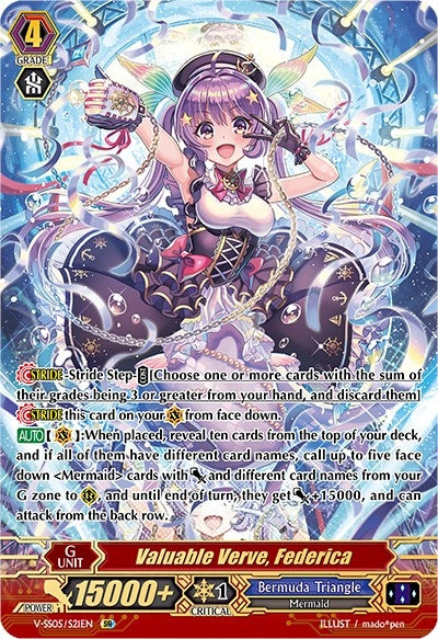 Image for Valuable Verve, Federica (SR) (V-SS05: Premium Collection 2020) (V-SS05/S21EN) - Cardfight Vanguard
