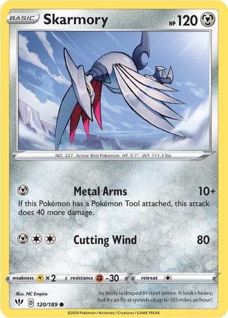 Image for Skarmory (SWSH03: Darkness Ablaze) (120/189) - Pokemon