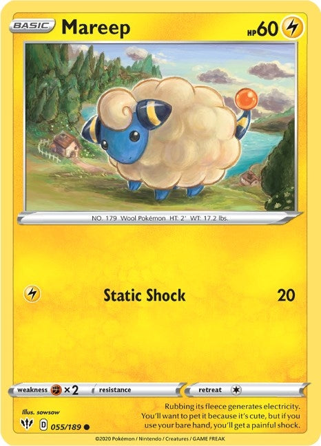 Image for Mareep (SWSH03: Darkness Ablaze) (055/189) - Pokemon