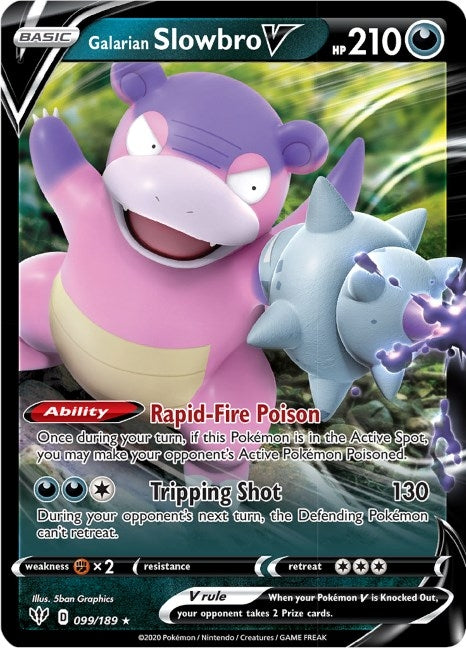 Image for Galarian Slowbro V (SWSH03: Darkness Ablaze) (099/189) - Pokemon