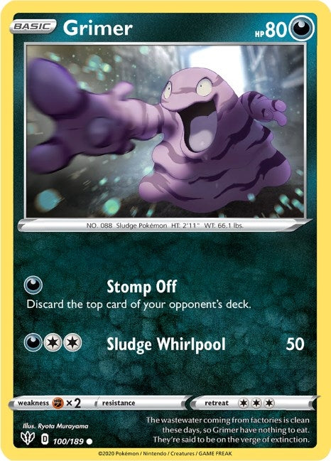 Image for Grimer (SWSH03: Darkness Ablaze) (100/189) - Pokemon