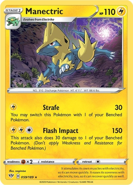 Image for Manectric (SWSH03: Darkness Ablaze) (059/189) - Pokemon