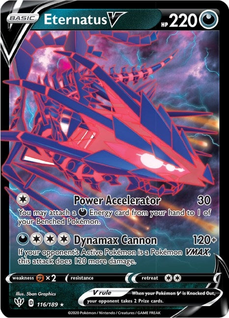 Image for Eternatus V (SWSH03: Darkness Ablaze) (116/189) - Pokemon