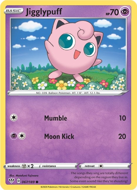 Image for Jigglypuff (SWSH03: Darkness Ablaze) (067/189) - Pokemon