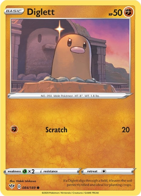 Image for Diglett (SWSH03: Darkness Ablaze) (084/189) - Pokemon