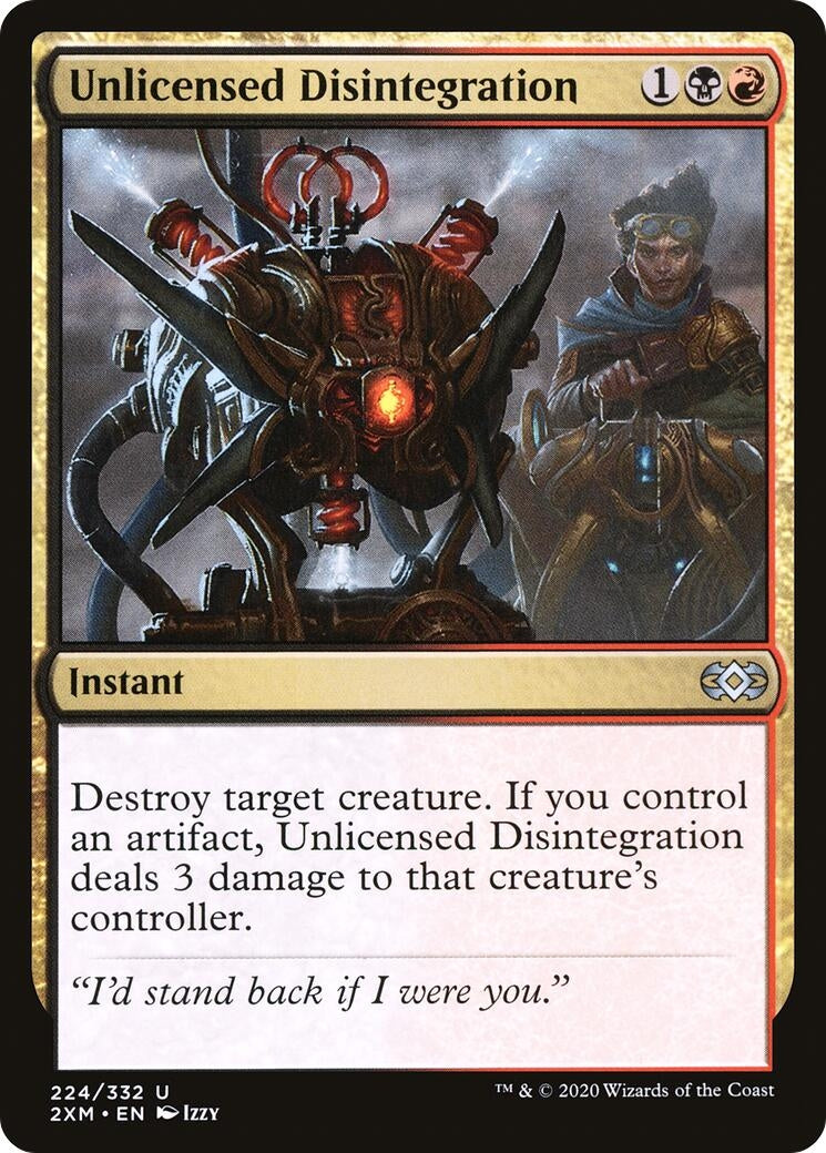 Image for Unlicensed Disintegration (Double Masters) (224) - Magic: The Gathering