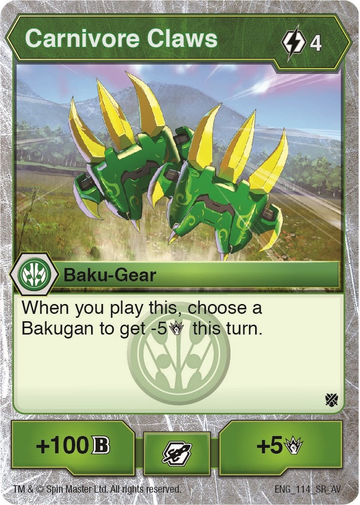 Image for Carnivore Claws (Armored Elite) (114) - Bakugan TCG