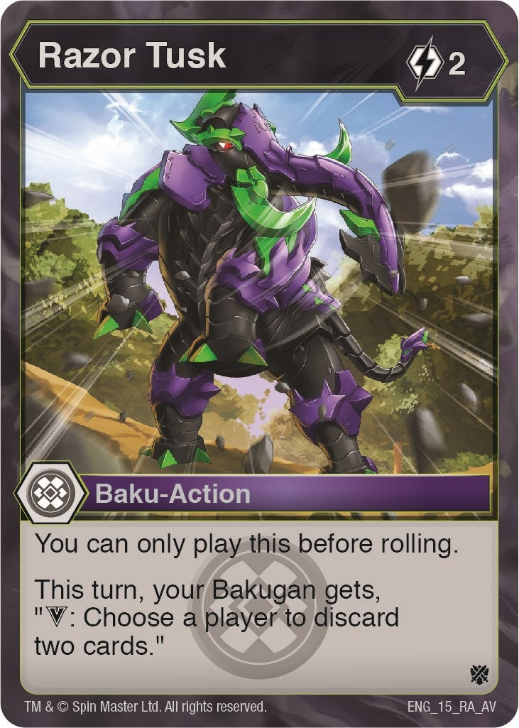 Image for Razor Tusk (Armored Elite) (15) - Bakugan TCG