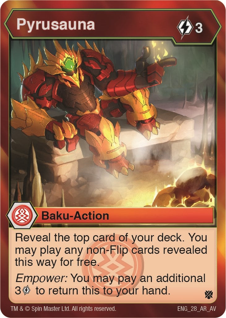 Image for Pyrusauna (Armored Elite) (28) - Bakugan TCG