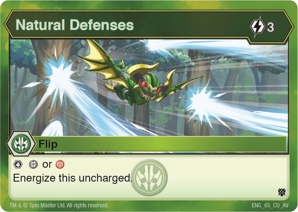 Image for Natural Defenses (Armored Elite) (65) - Bakugan TCG