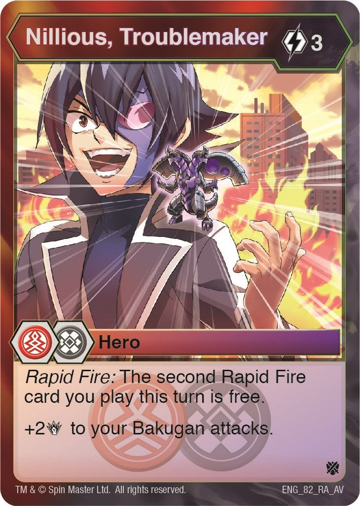 Image for Nillious, Troublemaker (Armored Elite) (82) - Bakugan TCG