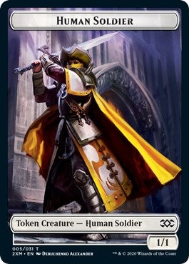 Image for Human Soldier Token (Double Masters) (5) - Magic: The Gathering