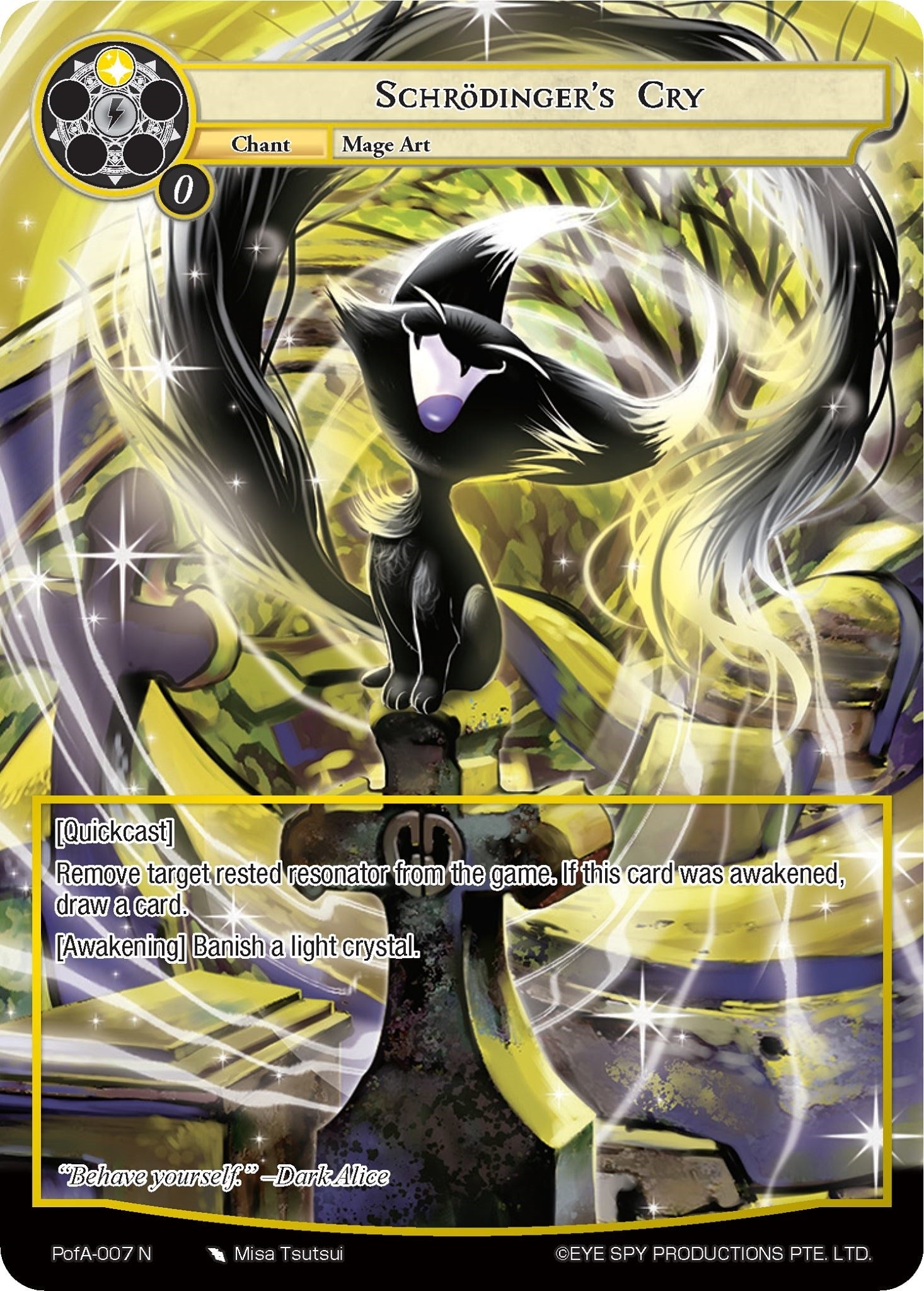 Image for Schrodinger's Cry (Full Art) (Alice Origin IV: Prologue of Attoractia) (PofA-007) - Force of Will