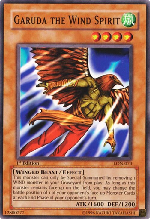 Image for Garuda the Wind Spirit (Labyrinth of Nightmare) (LON-070) - YuGiOh