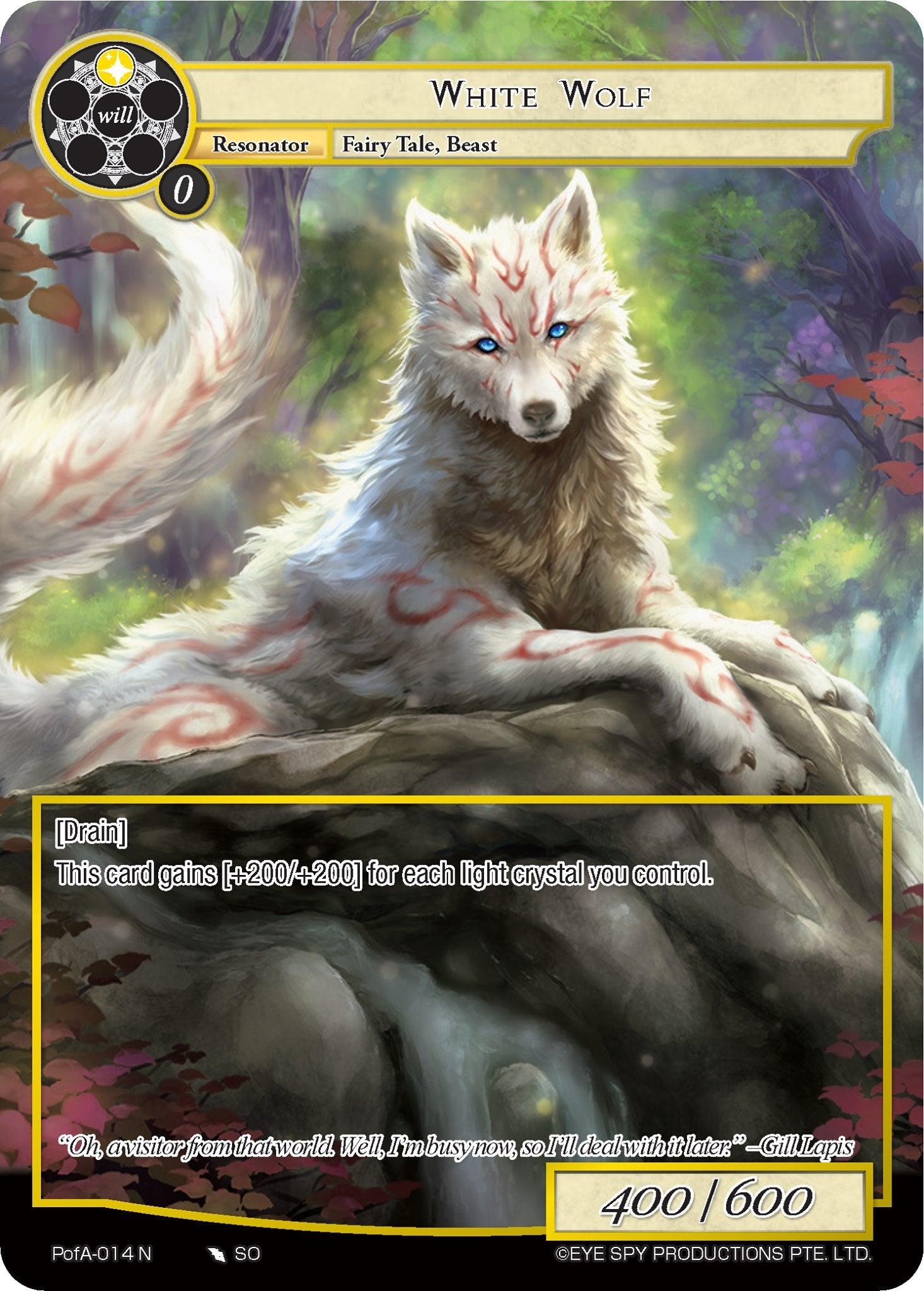 Image for White Wolf (Full Art) (Alice Origin IV: Prologue of Attoractia) (PofA-014) - Force of Will