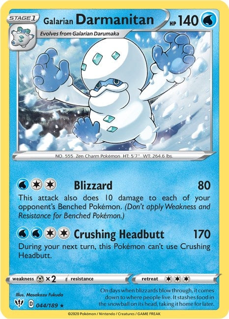 Image for Galarian Darmanitan - 44/189 (Cracked Ice Holo) (Deck Exclusives) (044/189) - Pokemon