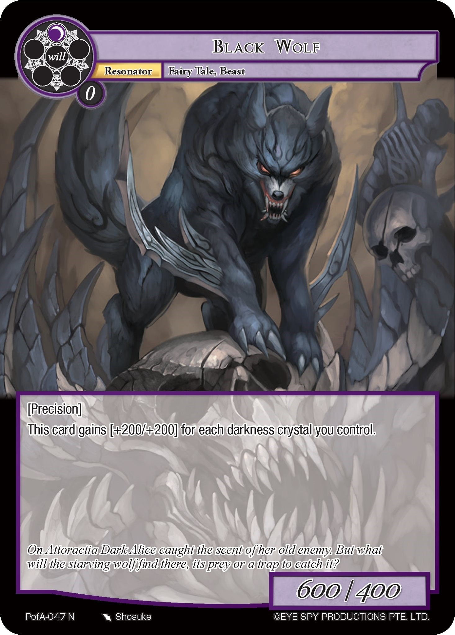 Image for Black Wolf (Alice Origin IV: Prologue of Attoractia) (PofA-047) - Force of Will