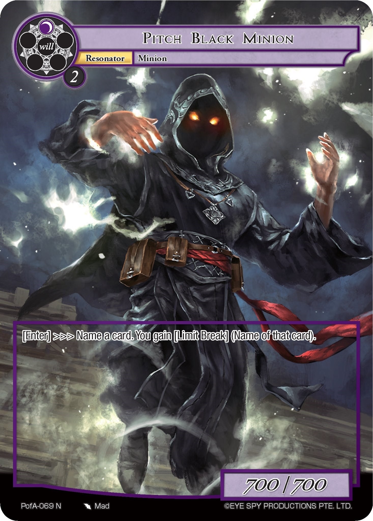 Image for Pitch Black Minion (Full Art) (Alice Origin IV: Prologue of Attoractia) (PofA-069) - Force of Will