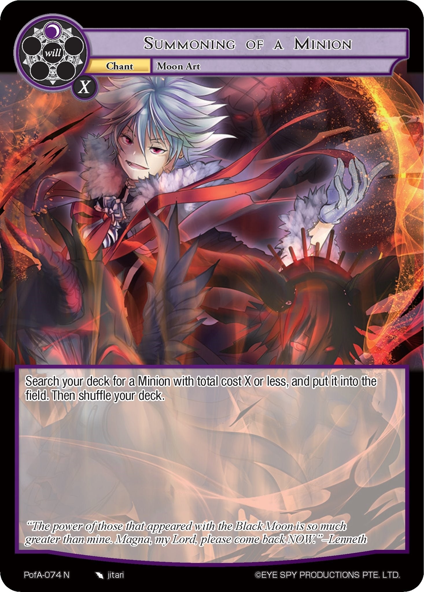 Image for Summoning of a Minion (Alice Origin IV: Prologue of Attoractia) (PofA-074) - Force of Will