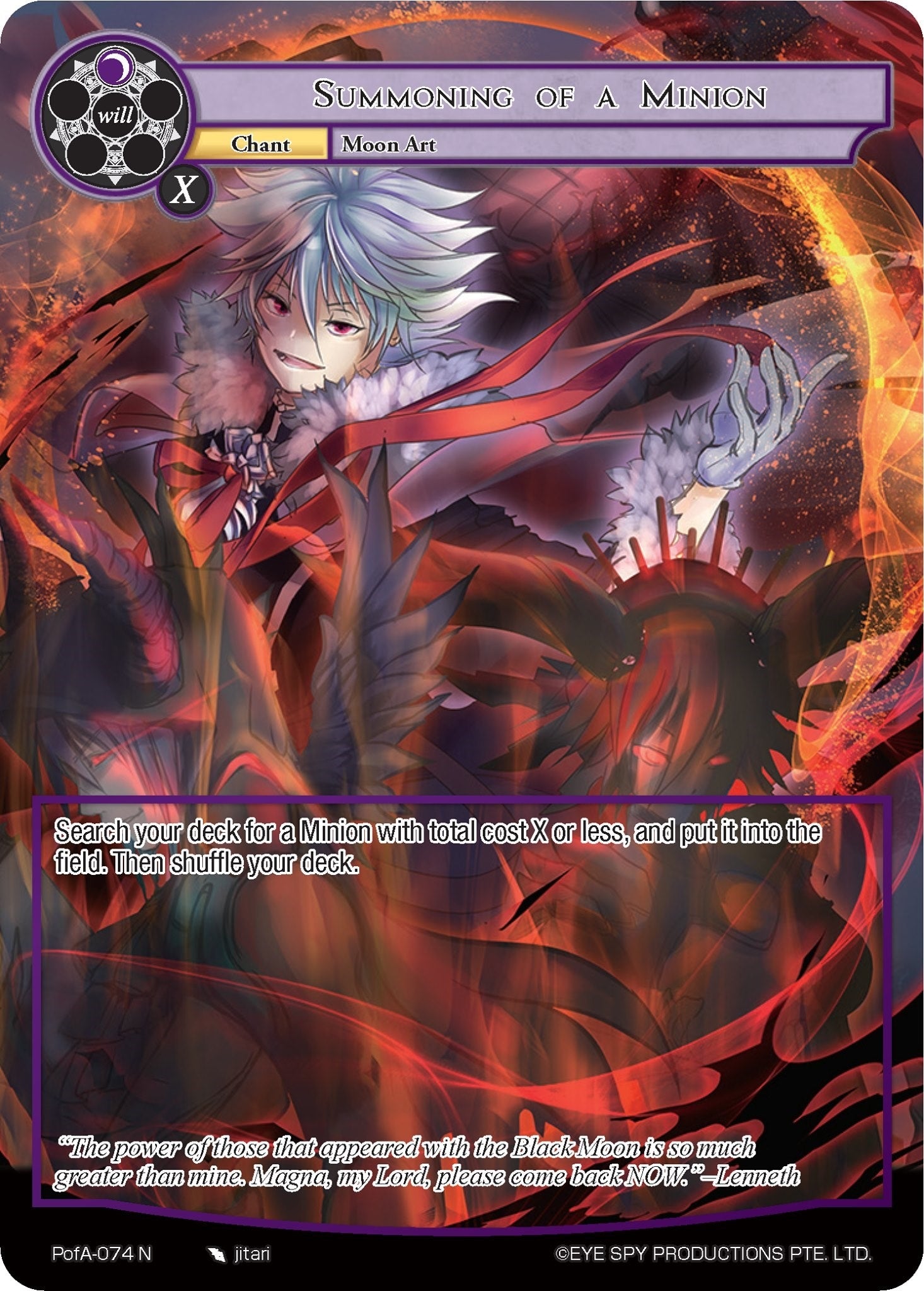 Image for Summoning of a Minion (Full Art) (Alice Origin IV: Prologue of Attoractia) (PofA-074) - Force of Will