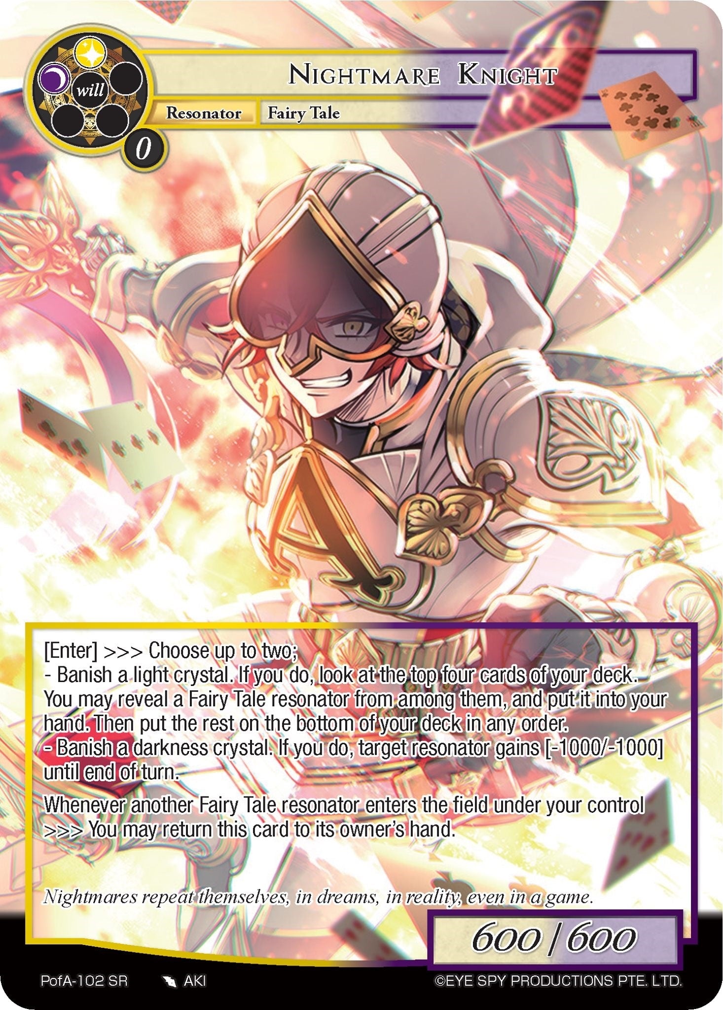 Image for Nightmare Knight (Full Art) (Alice Origin IV: Prologue of Attoractia) (PofA-102) - Force of Will