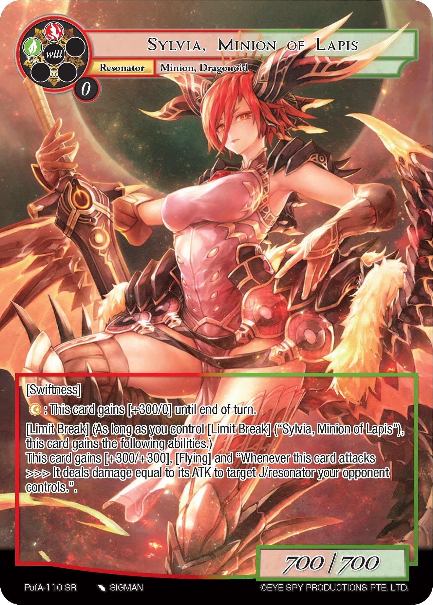 Image for Sylvia, Minion of Lapis (Full Art) (Alice Origin IV: Prologue of Attoractia) (PofA-110) - Force of Will